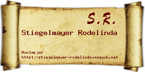 Stiegelmayer Rodelinda névjegykártya